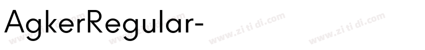 AgkerRegular字体转换