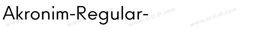 Akronim-Regular字体转换