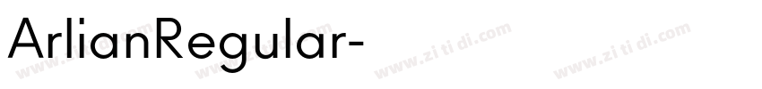 ArlianRegular字体转换