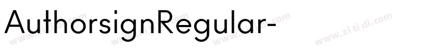 AuthorsignRegular字体转换