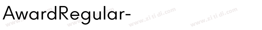 AwardRegular字体转换