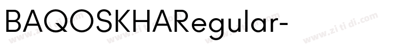BAQOSKHARegular字体转换 BAQOSKHARegular字体转换