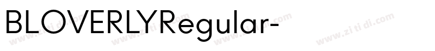 BLOVERLYRegular字体转换