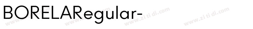 BORELARegular字体转换