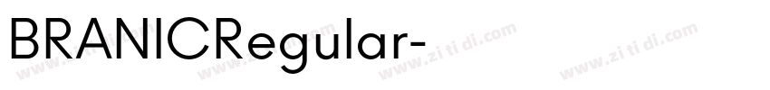 BRANICRegular字体转换