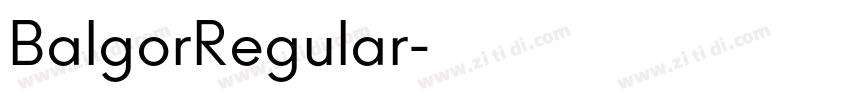 BalgorRegular字体转换