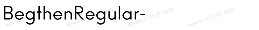 BegthenRegular字体转换
