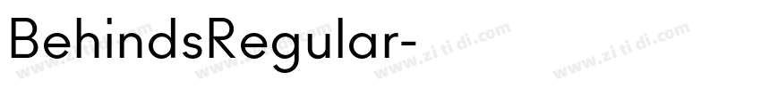 BehindsRegular字体转换