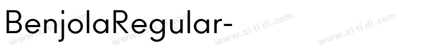 BenjolaRegular字体转换