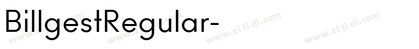 BillgestRegular字体转换