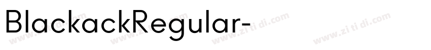 BlackackRegular字体转换