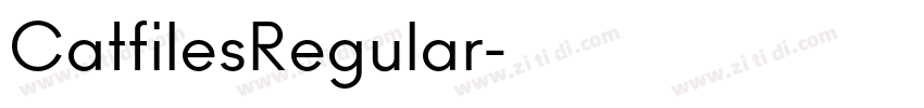 CatfilesRegular字体转换