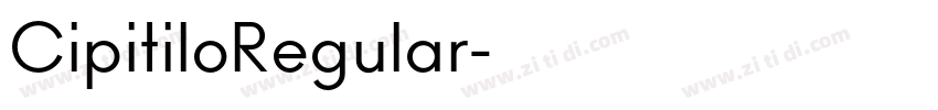 CipitiloRegular字体转换