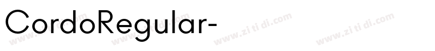 CordoRegular字体转换