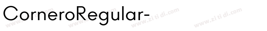 CorneroRegular字体转换