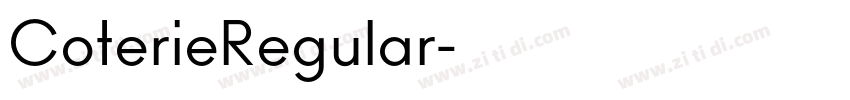 CoterieRegular字体转换