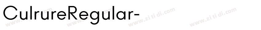 CulrureRegular字体转换