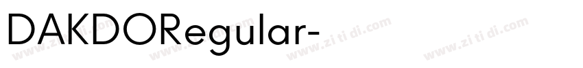 DAKDORegular字体转换