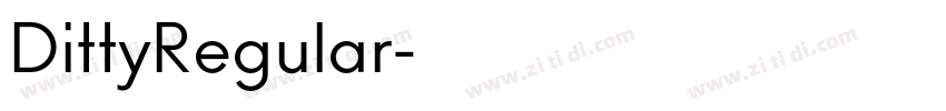 DittyRegular字体转换