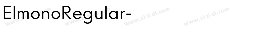 ElmonoRegular字体转换
