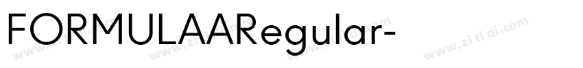 FORMULAARegular字体转换