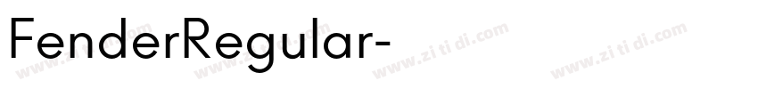 FenderRegular字体转换