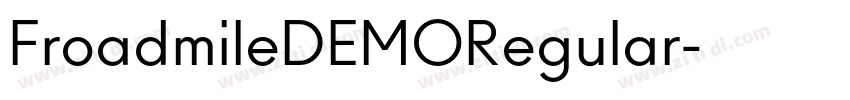 FroadmileDEMORegular字体转换