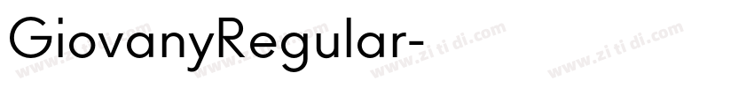 GiovanyRegular字体转换