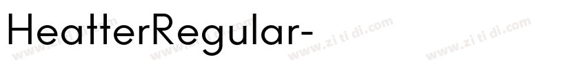 HeatterRegular字体转换