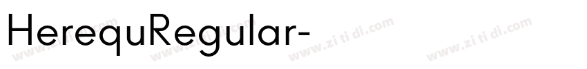 HerequRegular字体转换
