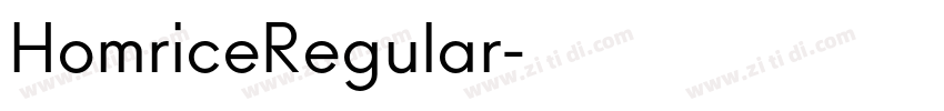 HomriceRegular字体转换
