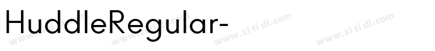 HuddleRegular字体转换
