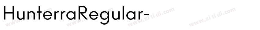 HunterraRegular字体转换
