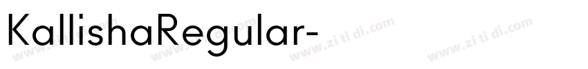 KallishaRegular字体转换
