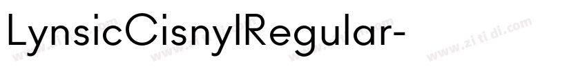 LynsicCisnylRegular字体转换