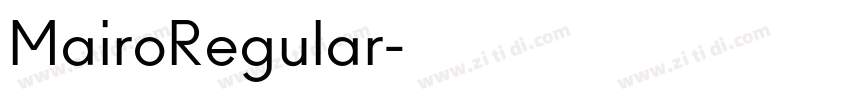 MairoRegular字体转换