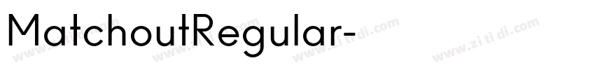 MatchoutRegular字体转换