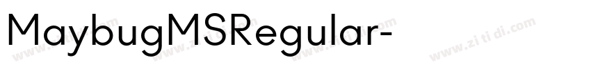 MaybugMSRegular字体转换