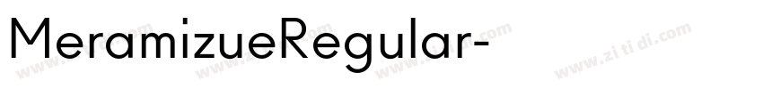 MeramizueRegular字体转换