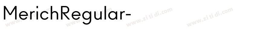 MerichRegular字体转换