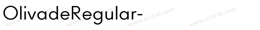 OlivadeRegular字体转换
