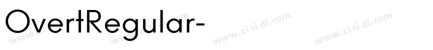 OvertRegular字体转换