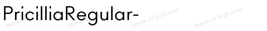 PricilliaRegular字体转换