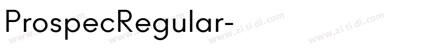 ProspecRegular字体转换