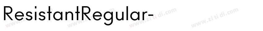 ResistantRegular字体转换