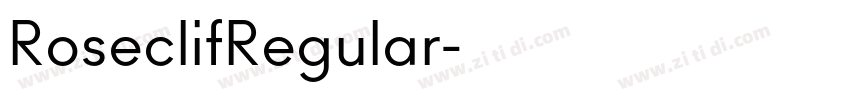 RoseclifRegular字体转换