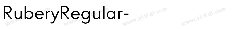 RuberyRegular字体转换