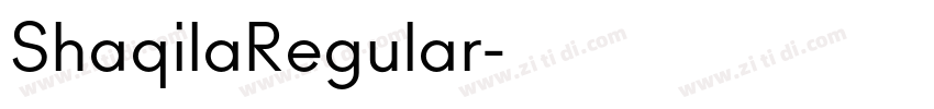 ShaqilaRegular字体转换