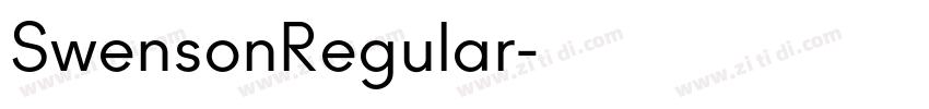 SwensonRegular字体转换