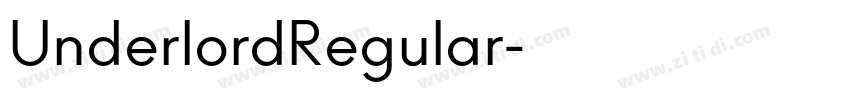 UnderlordRegular字体转换